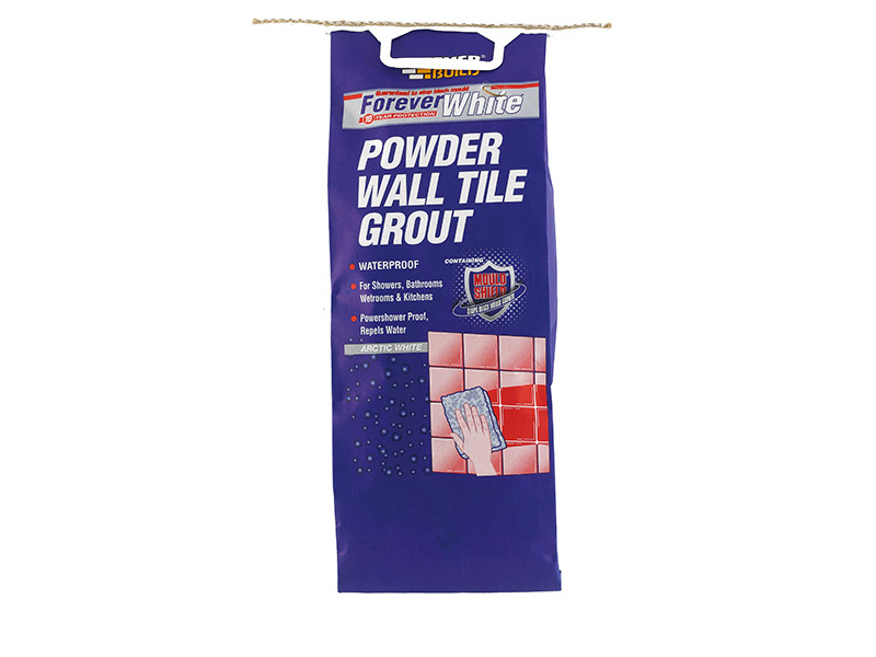 Everbuild EVBFWGROUT3 Forever White Powder Wall Tile Grout 3kg