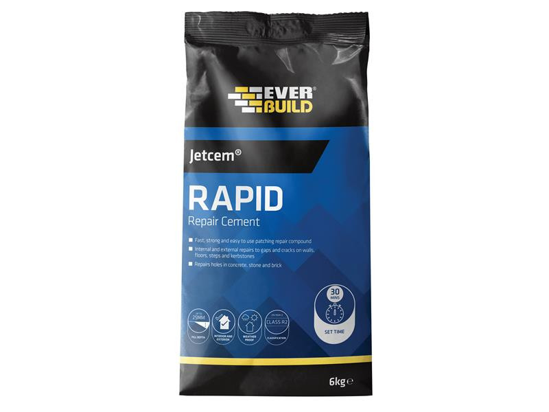 Everbuild EVBJETCEM3 Rapid Set Cement 12kg (4 x 3kg Packs)