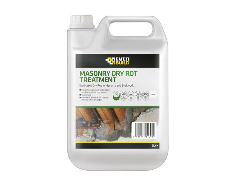 A 5 litre container of Everbuild construction adhesive or sealant, displayed against a white background.