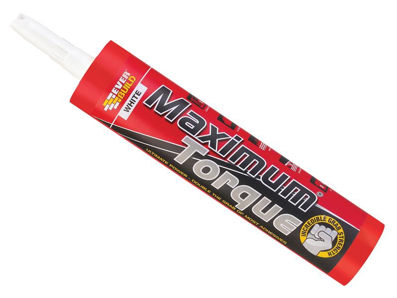 Everbuild EVBMAXTQWE Maximum Torque Adhesive White 290ml