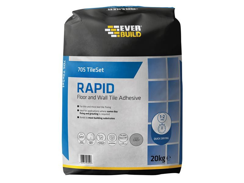 A 20kg bag or tub of Everbuild ready-mixed mortar or cement, for bonding and pointing masonry and block work.