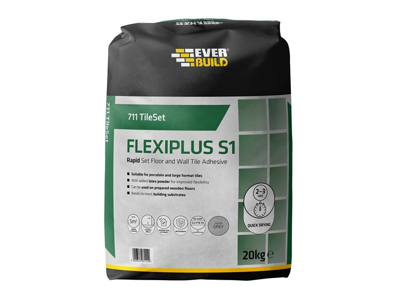 A 20kg container of Everbuild construction adhesive or sealant, displayed against a white background.