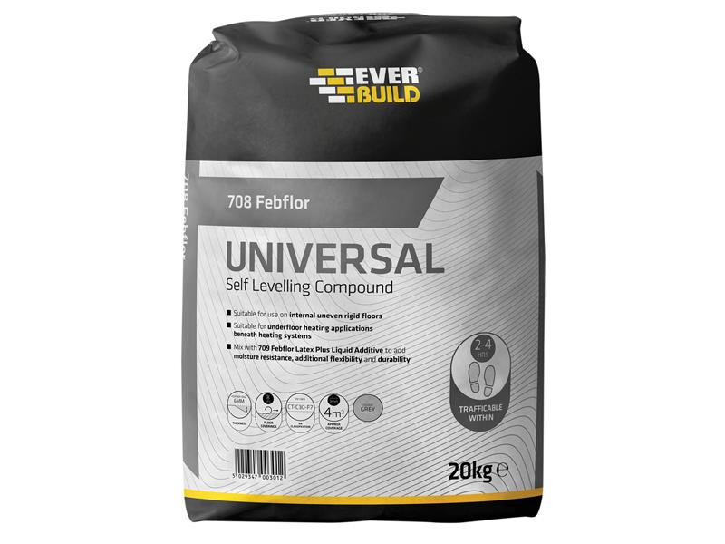 A 20kg container of Everbuild construction adhesive or sealant, displayed against a white background.