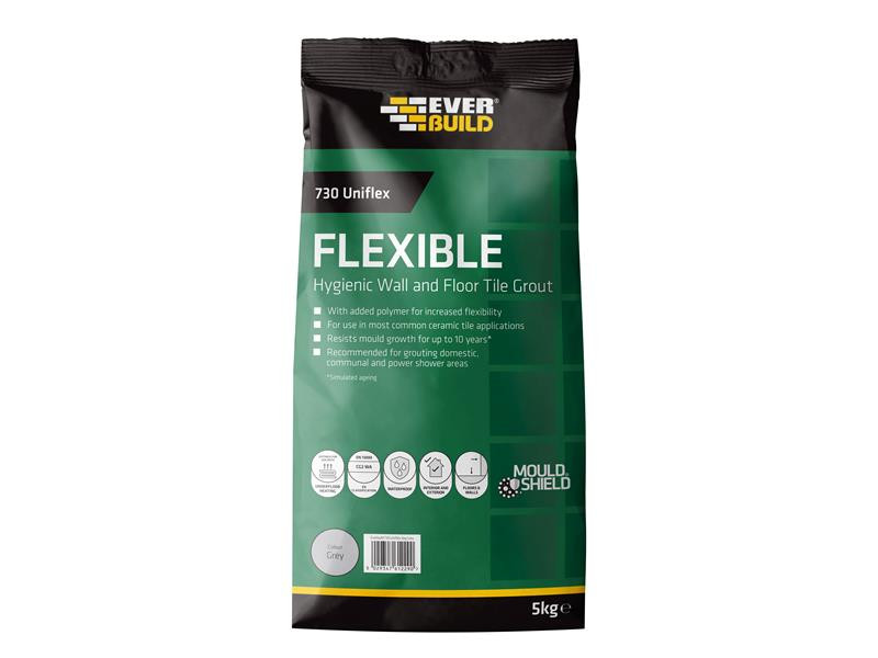 A 5kg bag or tub of Everbuild ready-mixed mortar or cement, for bonding and pointing masonry and block work.