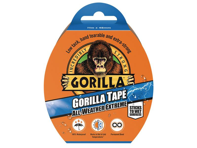 Gorilla Glue GRGGTAW11 Gorilla Tape® All-Weather Extreme 48mm x 11m Black