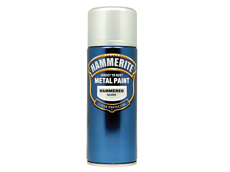 Hammerite HMMHFSGAERO Direct to Rust Hammered Finish Aerosol Silver 400ml