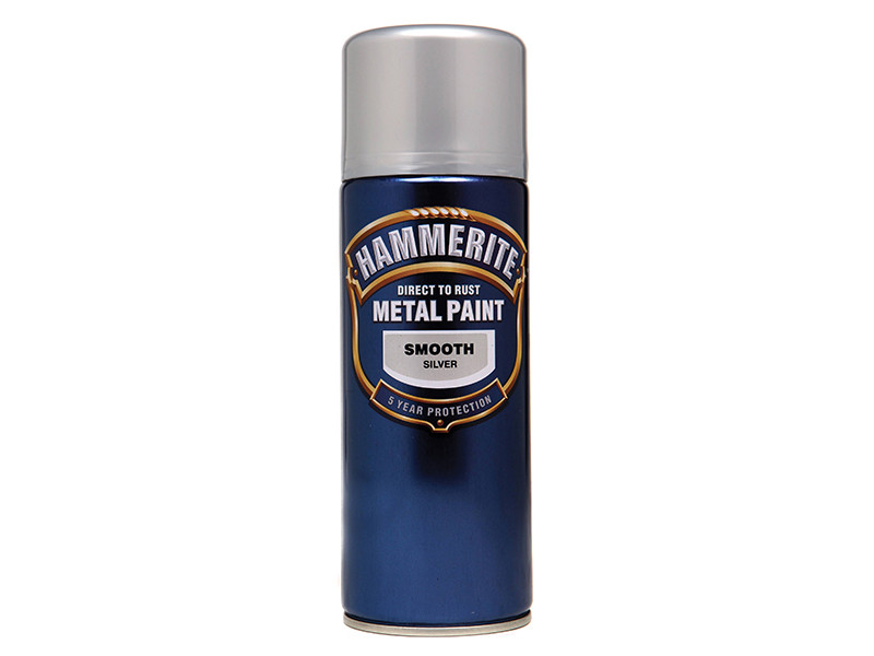 Hammerite HMMSFSIAERO Direct to Rust Smooth Finish Aerosol Silver 400ml