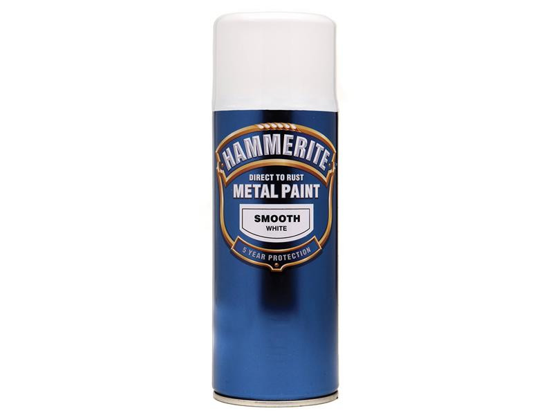 Hammerite HMMSFWAERO Direct to Rust Smooth Finish Aerosol White 400ml