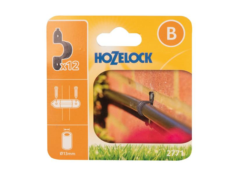Hozelock HOZ27710012 2771 Wall Clip 13mm (Pack 12)