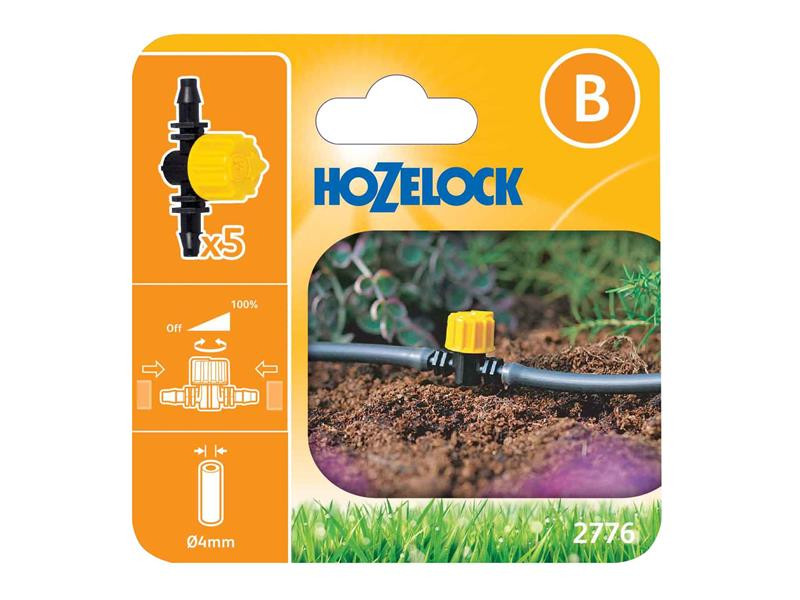 Hozelock HOZ27760005 2776 Flow Control Valve 4mm (5 Pack)