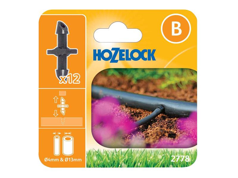 Hozelock HOZ27780012 2778 Straight Connector 4mm (Pack 12)