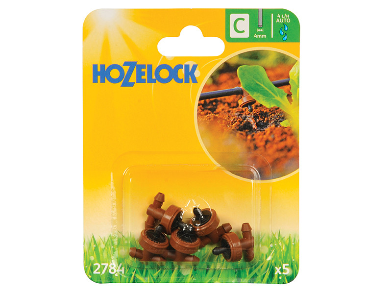 Hozelock HOZ2784 2784 In Line Pressure Dripper 4mm (Pack 5)