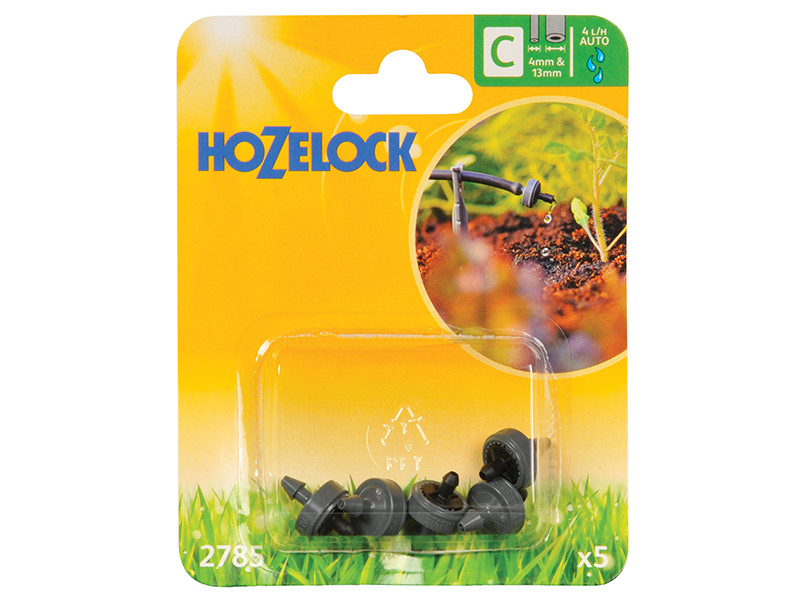 Hozelock HOZ2785 2785 End Line Pressure Dripper 4mm/13mm (Pack 5)