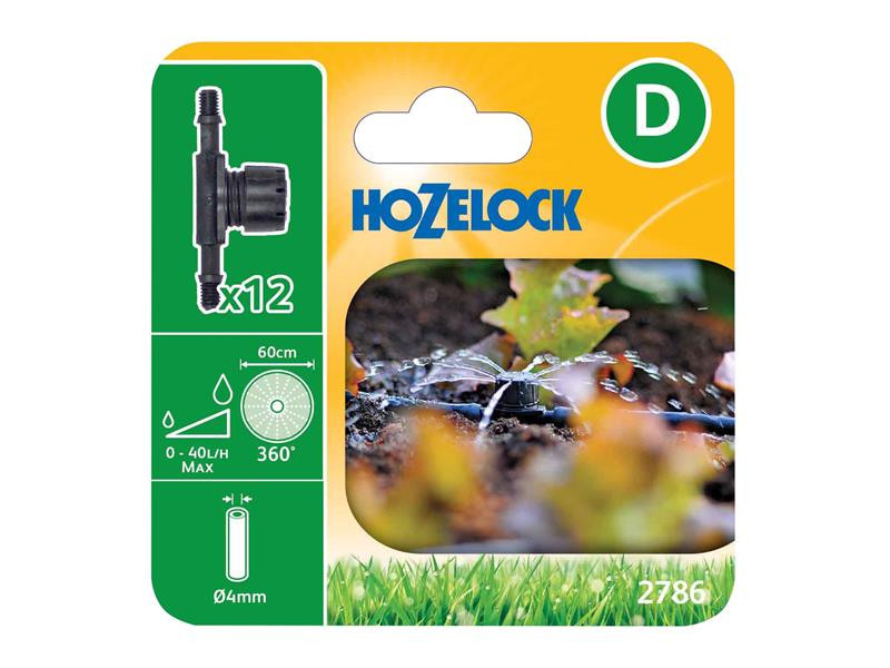 Hozelock HOZ27860012 2786 In Line Adjustable Mini Sprinkler 4mm (Pack 12)