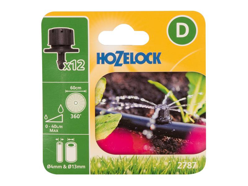 Hozelock HOZ27870012 2787 End of Line Adjustable Mini Sprinkler 4/13mm (Pack 12)