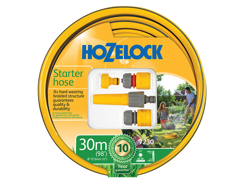 Hozelock HOZ72309000 7230P Starter Hose Starter Set 30m 12.5mm (1/2in) Diameter
