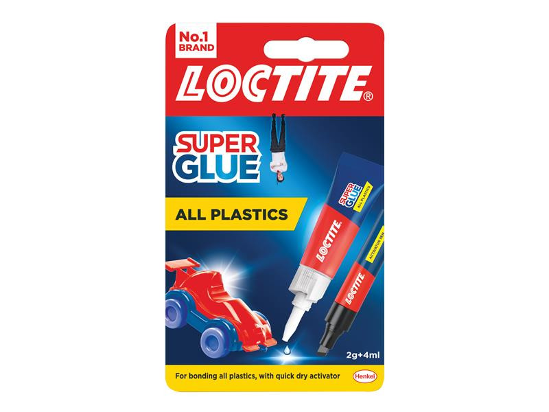 Loctite All Plastics Super Glue Tube 4ml + Pen 2g