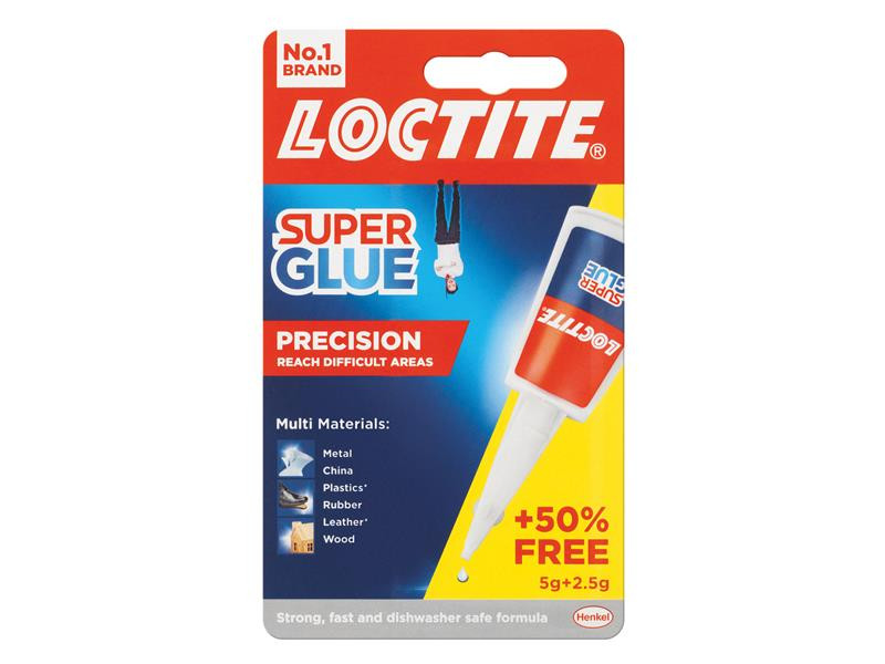 Loctite LOCSGL5GAVNR Super Glue Liquid, Precision Bottle 5g + 50% Free
