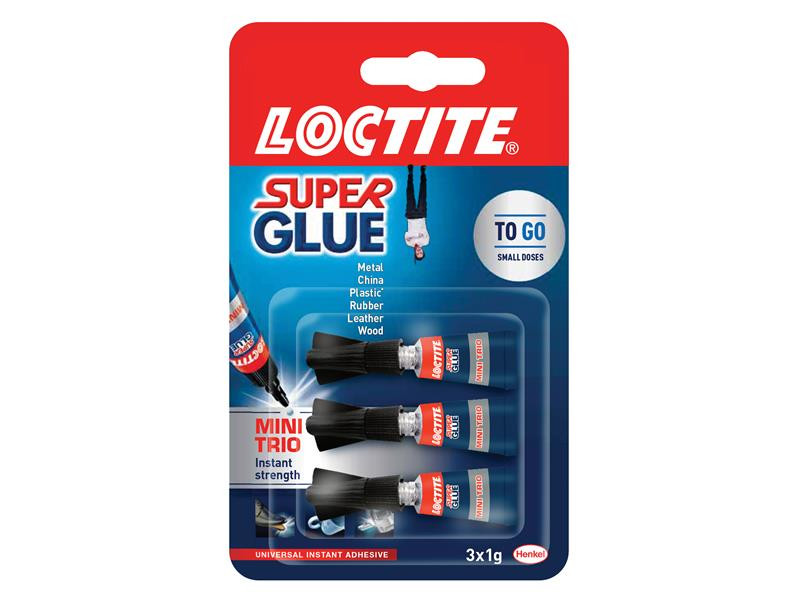 Loctite LOCSGMTN Superglue Mini Trio Tube 3 x 1g