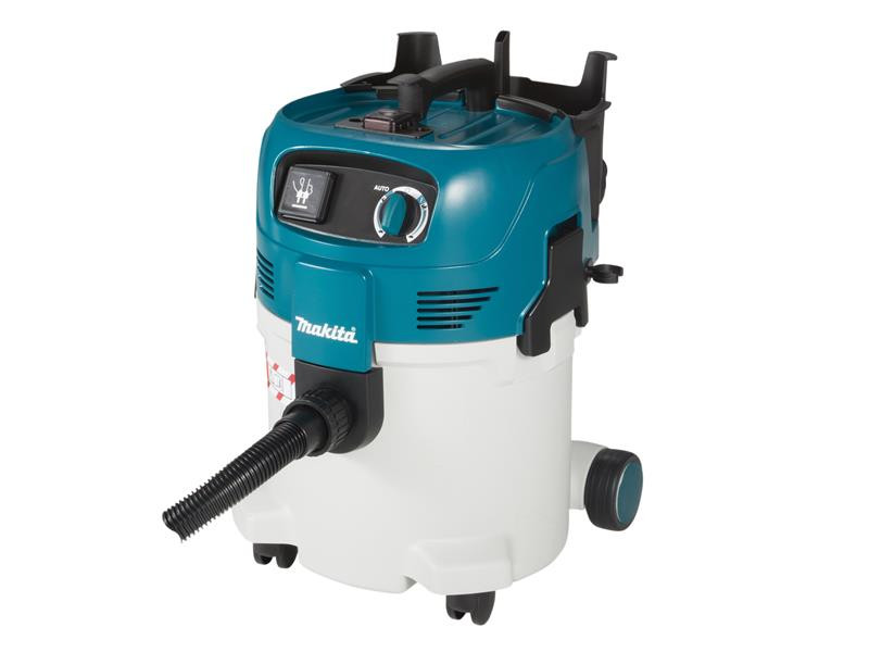 A teal and black Makita cordless leaf blower with 240V variable airflow control and a concentrator nozzle.,