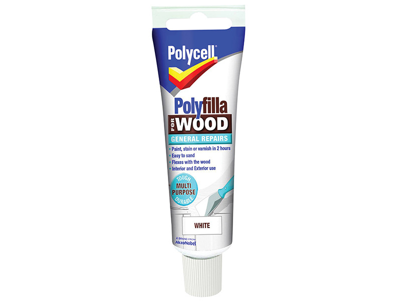 Polycell PLCWGRW75 Polyfilla For Wood General Repairs Tube White