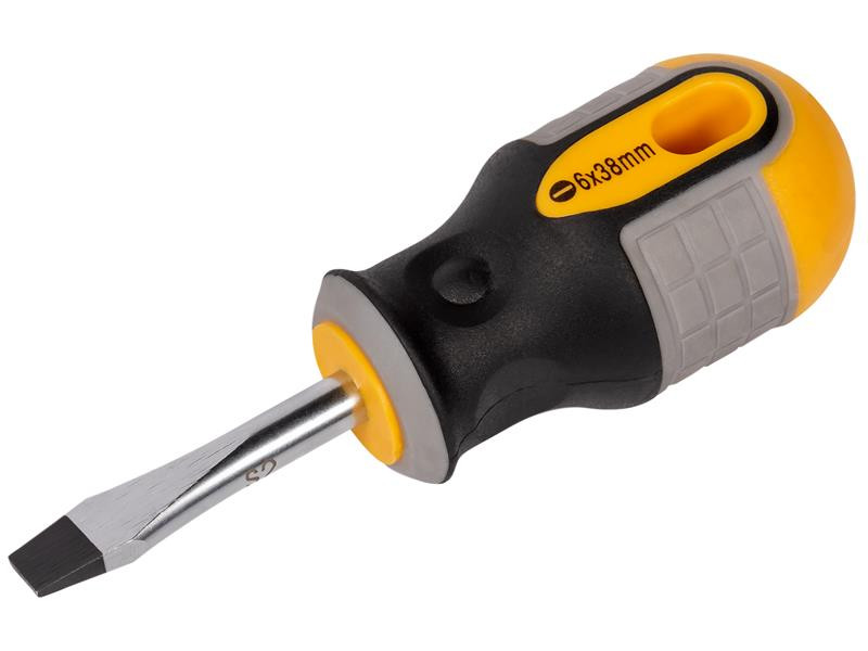 Roughneck ROU22151 Stubby Screwdriver Flared Tip 6.0 x 38mm