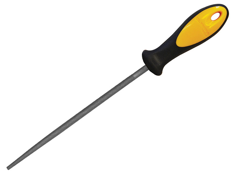 A saw with a hardened blade and a comfortable handle, for cutting timber, metal, or masonry.