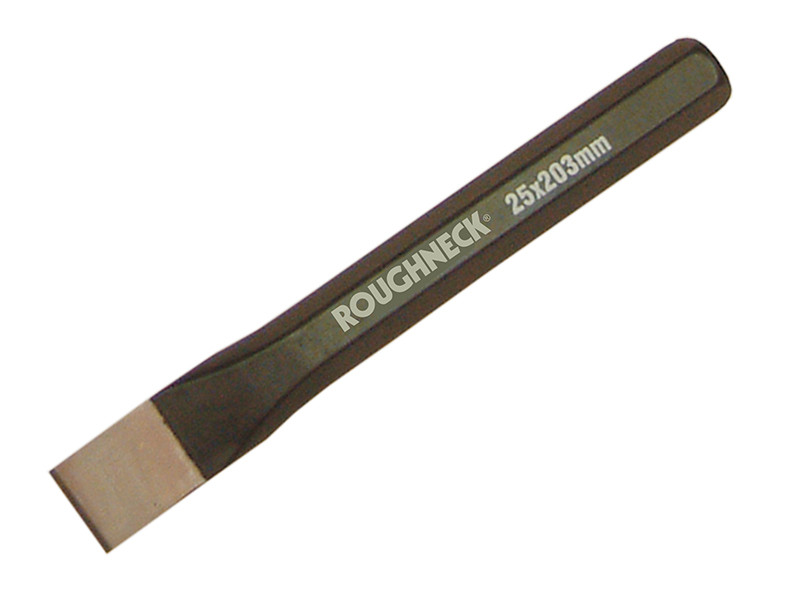 A hardened steel 16mm bolster chisel with a wide flat blade, used for cutting masonry, tiles, and breaking out concrete.