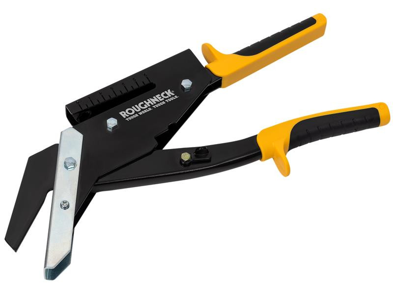 A cutting knife with a steel blade and an ergonomic handle, for general site and workshop use.