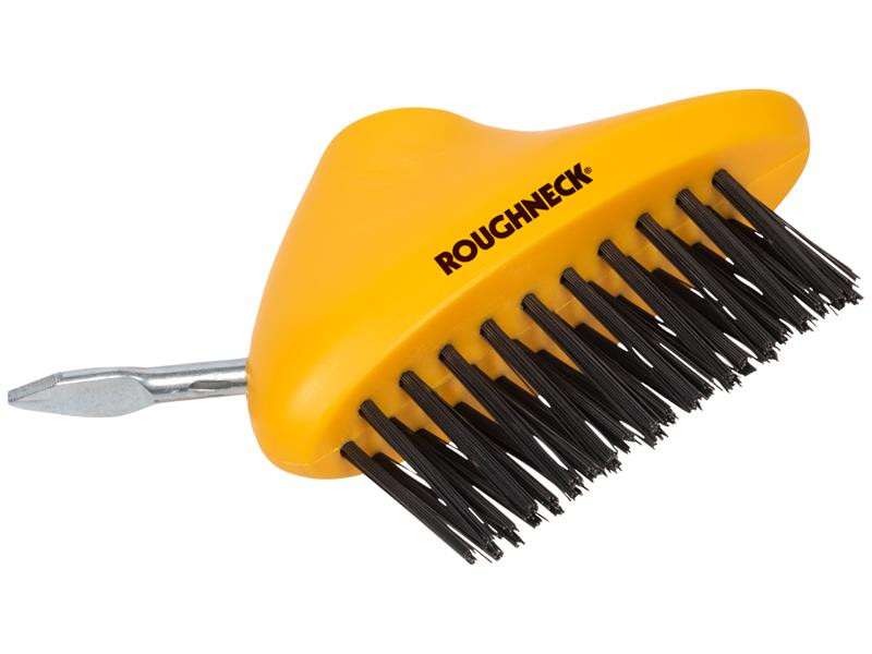 A brush with natural or synthetic bristles and an ergonomic handle, for applying coatings or cleaning surfaces.