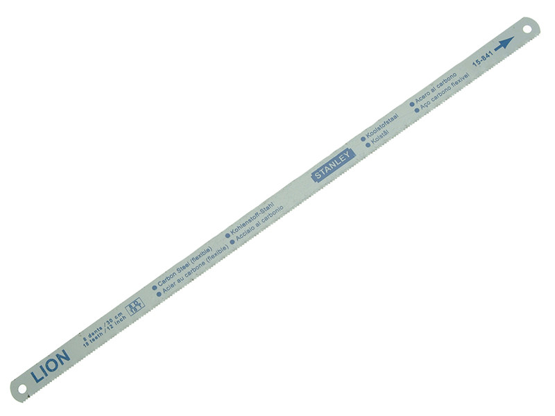 STANLEY STA015801 Flexible Hacksaw Blade 300mm (12in) Pack 5 Blades (18 24 & 32 TPI)