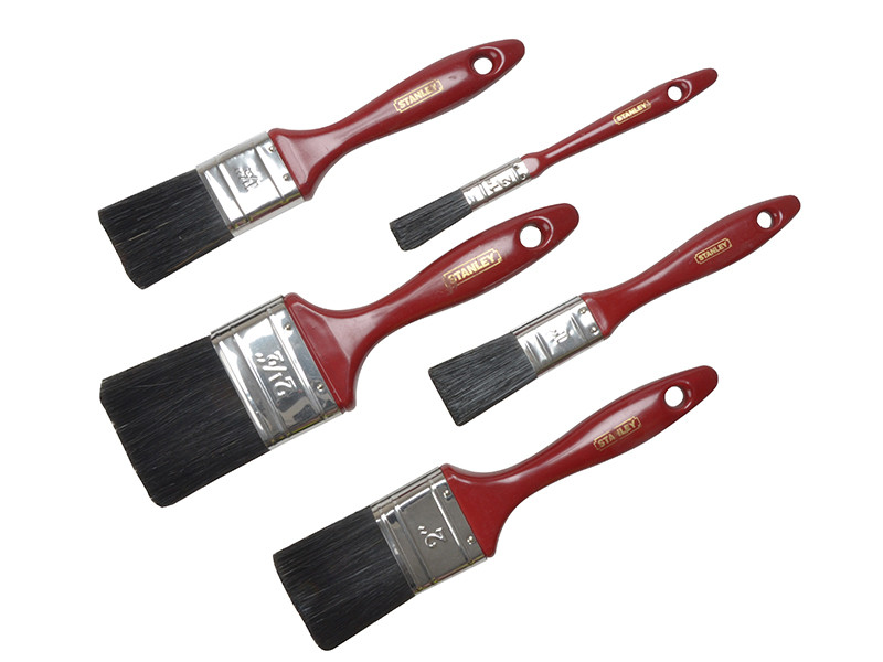 STANLEY STA026727 Decor Paint Brush Set of 5 12 25 37 50 & 62mm
