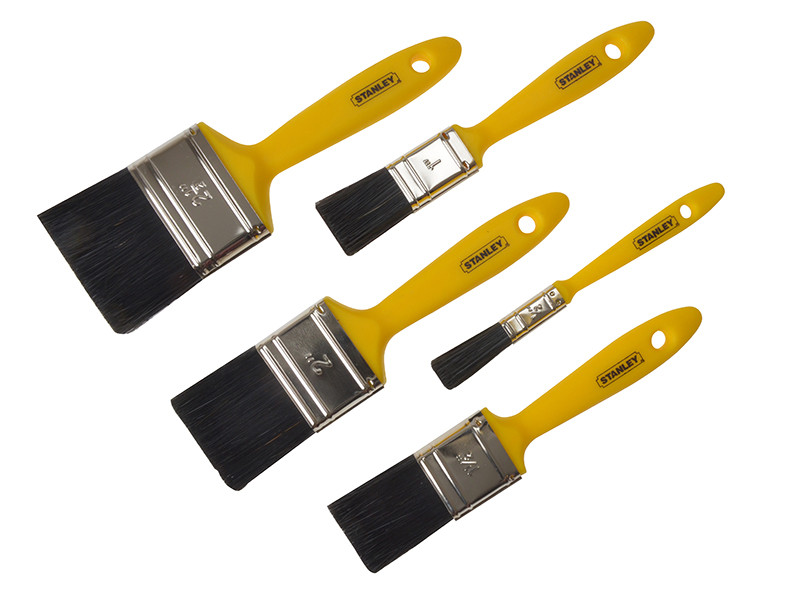 STANLEY STA029592 Hobby Paint Brush Set of 5 12 25 37 50 & 62mm