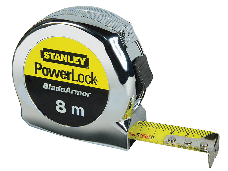 STANLEY STA033527 PowerLock® BladeArmor® Pocket Tape 8m (Width 25mm) (Metric only)