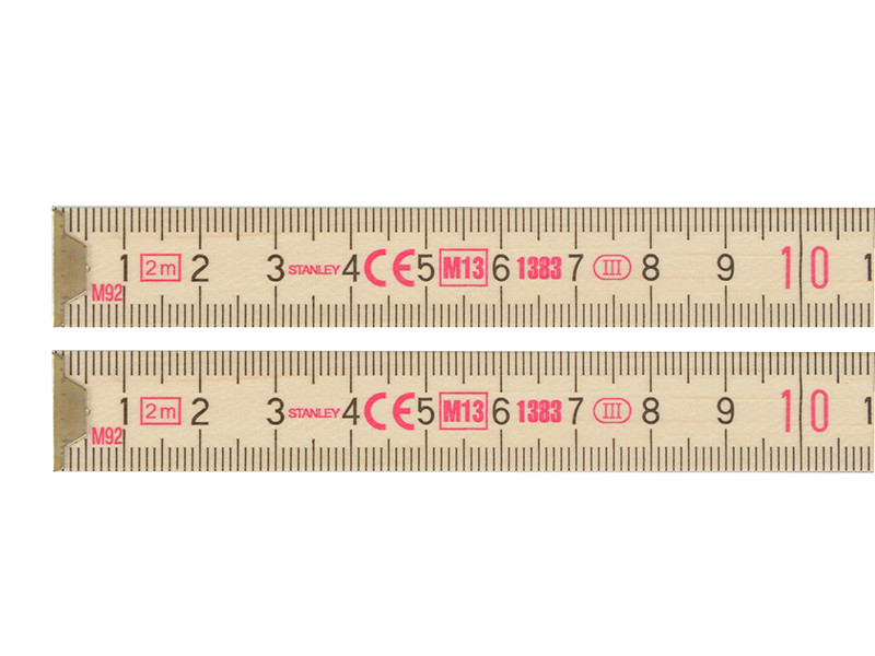 STANLEY STA035455 Wooden Folding Rule 2m