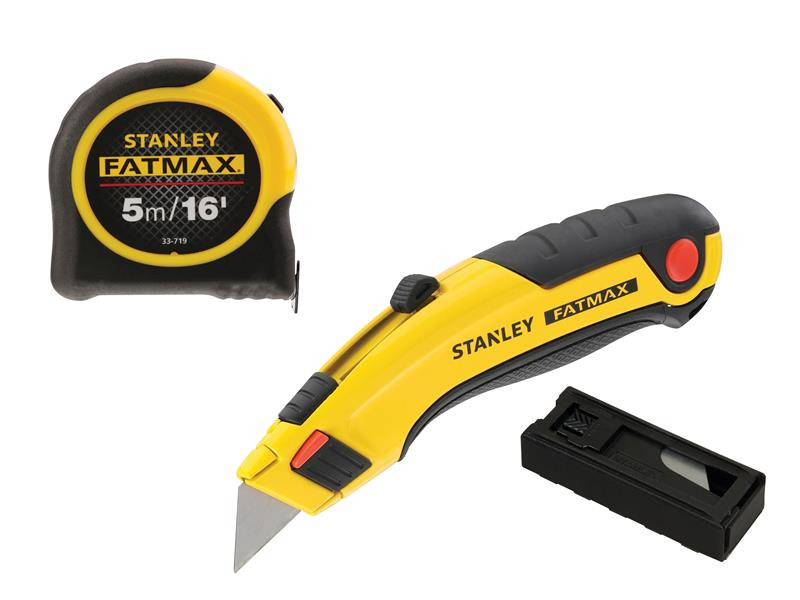 STANLEY STA043257TP FatMax® Triple Pack - Tape, Retractable Knife and Blades