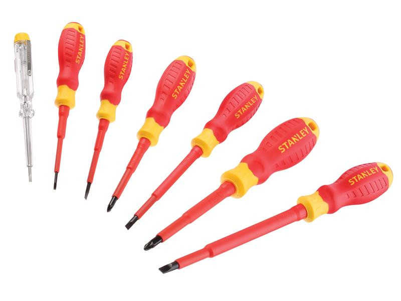 STANLEY STA060031 FatMax® VDE Insulated Screwdriver Set, 7 Piece