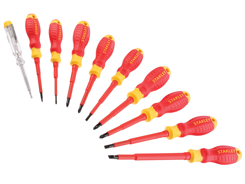 STANLEY STA060032 FatMax® VDE Insulated Screwdriver Set, 10 Piece