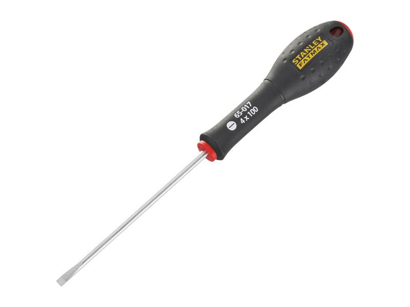 A Stanley multi-tip screwdriver with a comfort-grip handle and a hardened steel tip, for general assembly and fastening work.