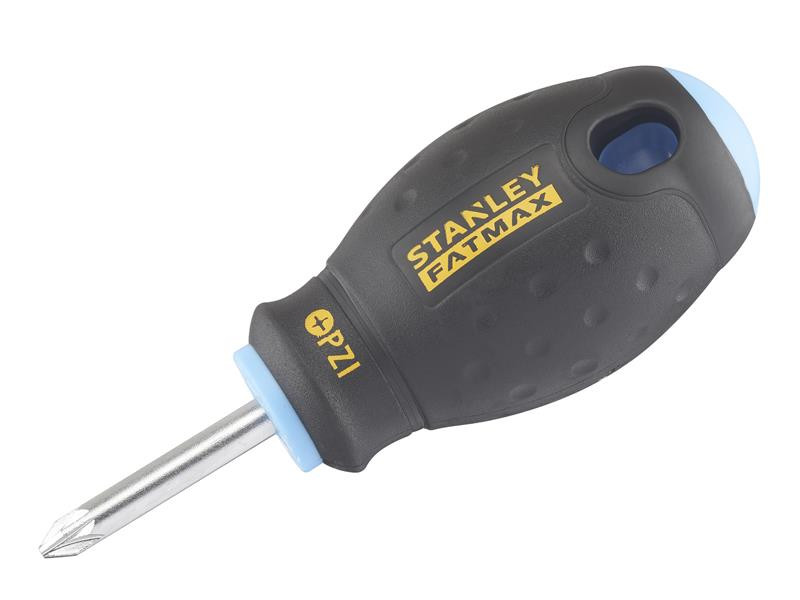 A Stanley Pozi screwdriver with a comfort-grip handle and a hardened steel tip, for general assembly and fastening work.