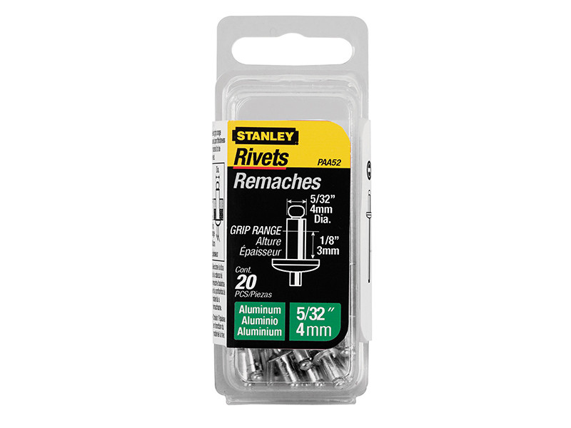 STANLEY STA1PAA52 1-PAA2 Aluminium Rivets Short 3mm