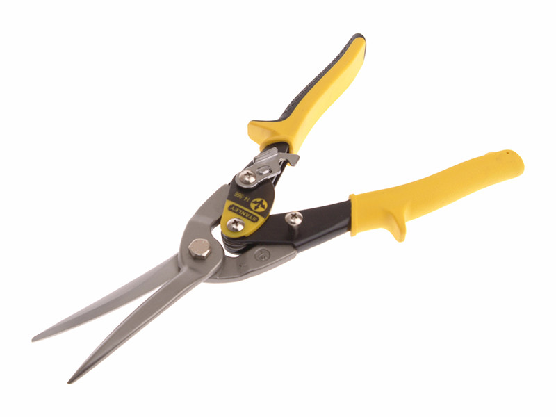 STANLEY STA214566 Yellow Long Aviation Snips Straight Cut 300mm (12in)