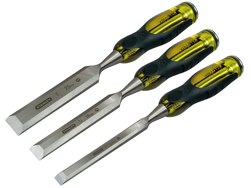 STANLEY STA216268 FatMax® Bevel Edge Chisel with Thru Tang Set, 3 Piece