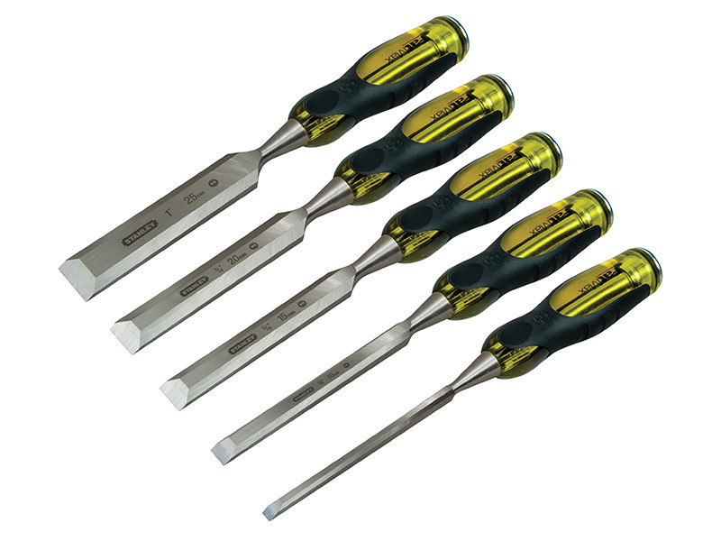 STANLEY STA216269 FatMax® Bevel Edge Chisel with Thru Tang Set, 5 Piece