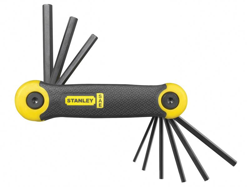 STANLEY STA269265 Folding Hexagon Key Set, 9 Piece (5/64 - 1/4in)