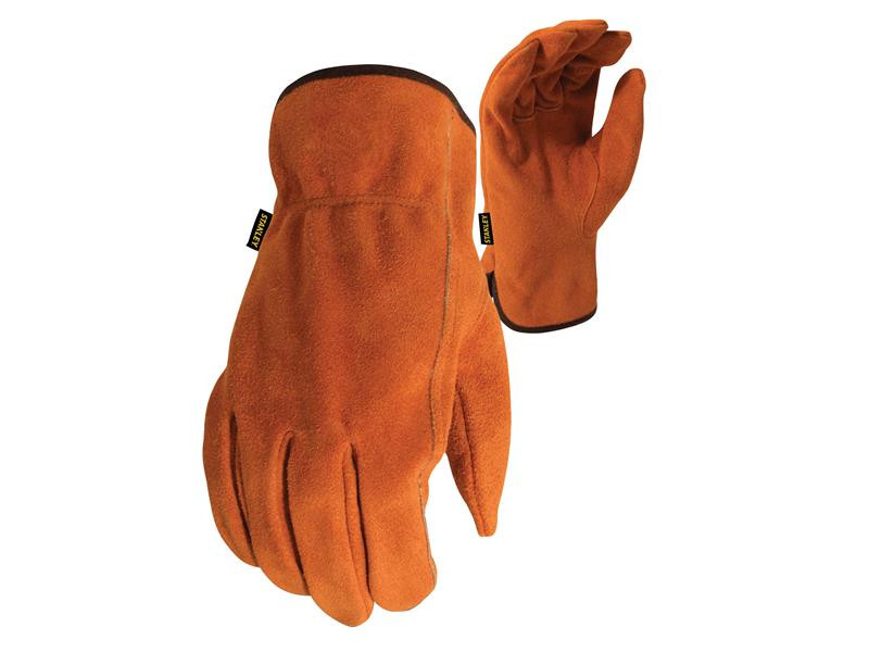 A pair of work gloves with a textured grip palm and adjustable wrist closure, designed for general site use.