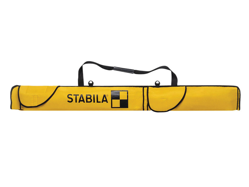 A Stabila 207cm spirit level with an extruded aluminium body and accurate vials, for checking horizontal and vertical alignment.