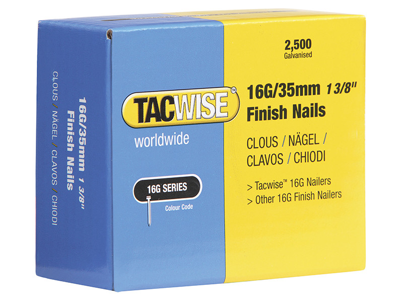 Tacwise TAC0665 16 Gauge Straight Finish Nails (Pack 2500)