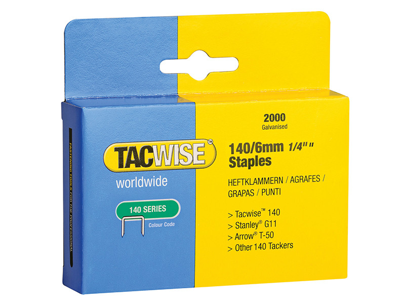 Tacwise TAC0345 140 Heavy-Duty Staples (Type T50  G) (Pack 2000)