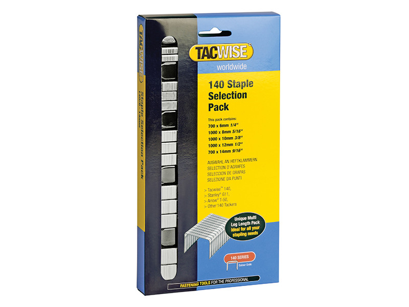 Tacwise TAC0350 140 Heavy-Duty Staples (Type T50  G) Selection (Pack 4400)